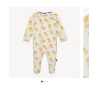 Magnetic Me Yellow Lion Print Kids Footie